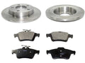 Rear Brake Pad and Rotor Kit - Compatible with 2006 - 2013 Mazda 3 2.0L 4-Cylinder 2007 2008 2009 2010 2011 2012