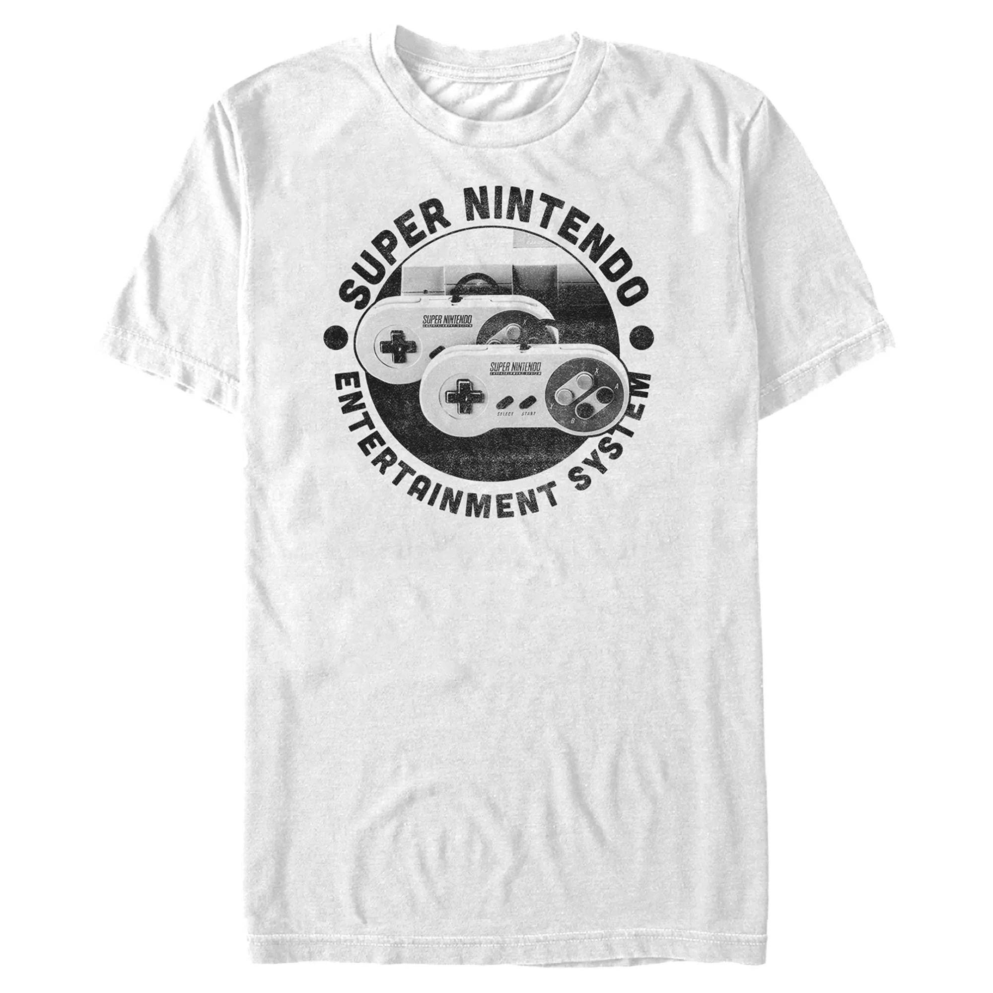 Men's Nintendo SNES Controller Photo  Graphic Tee White X Large