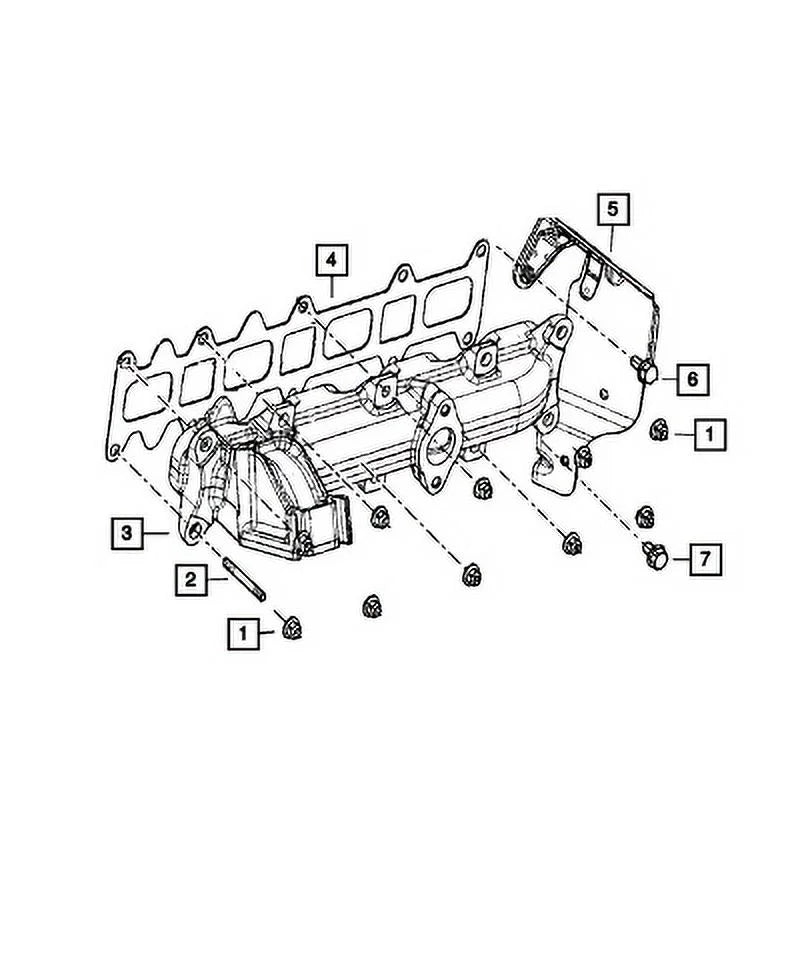 New Genuine Mopar Gasket Exhaust Manifold OE 68099610AA