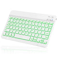 UX030 Lightweight Ergonomic Keyboard with Background RGB Light, Multi Device slim Rechargeable Keyboard Bluetooth 5.1 and 2.4GHz Stable Connection Keyboard for LG Velvet 5G UW