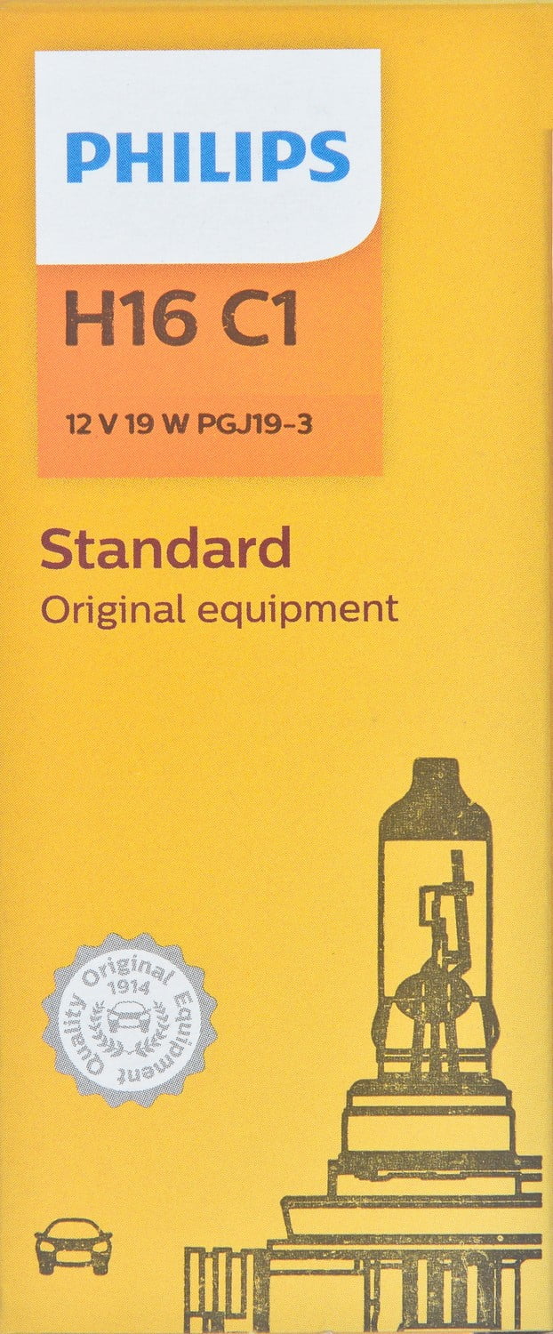 Philips Standard Headlight H16, Pgj19-3, Glass, Always Change In Pairs!