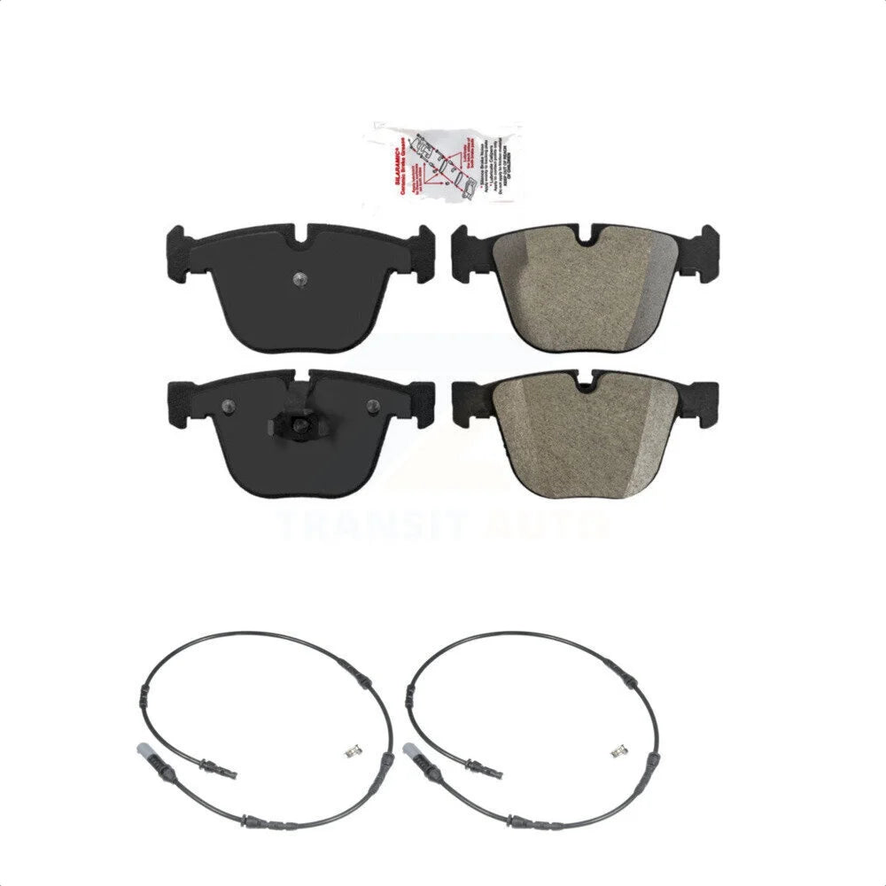 Transit Auto - Rear Ceramiced Disc Brake Pads And Wear Sensors Kit For 2019 BMW X6 xDrive50i with 4.4L KNW-101039