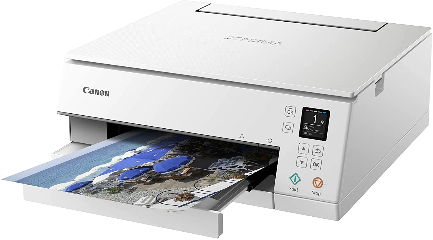 Canon Pixma TS6320 Wireless All-In-One Photo Printer with Copier, Scanner and Mobile Printing, White