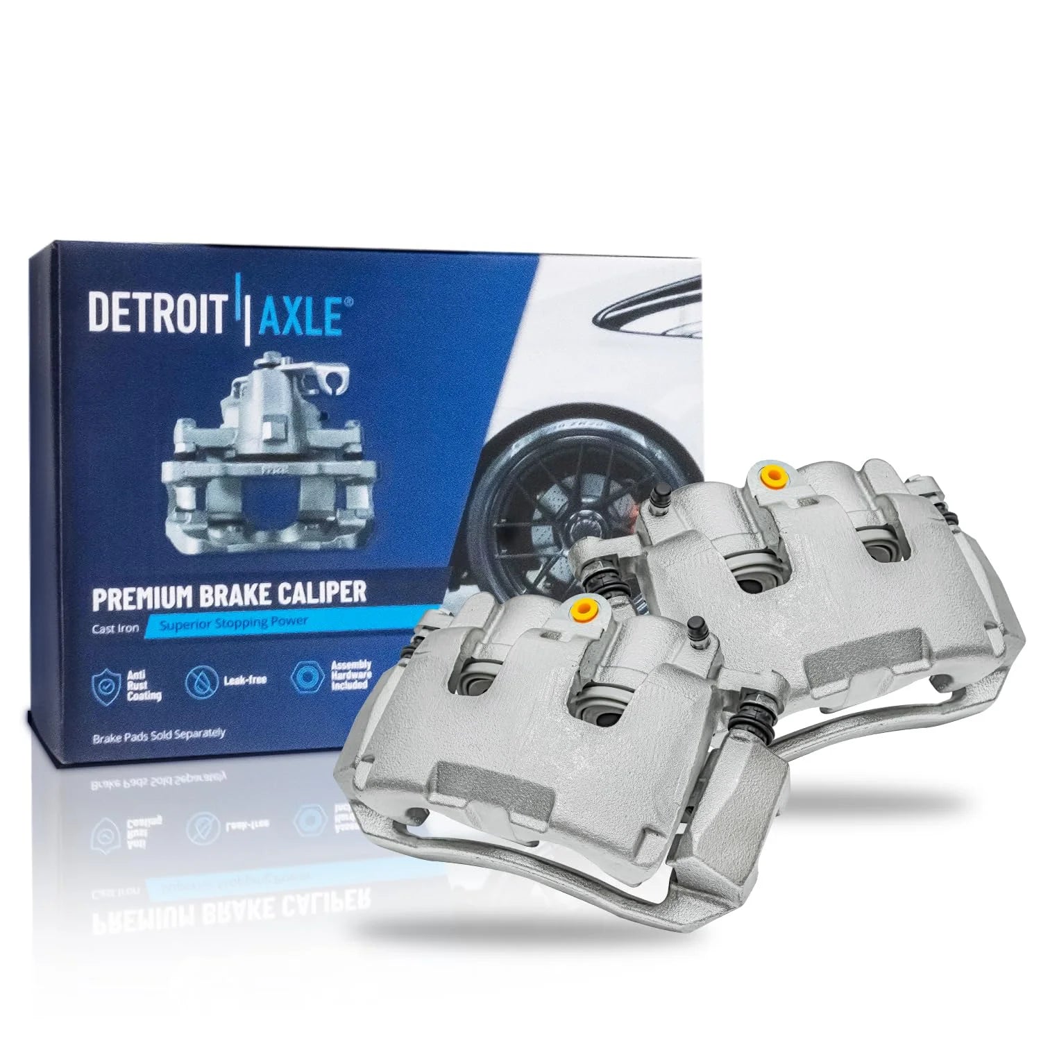 Detroit Axle - Front Brake Calipers for Dodge Ram 1500 Dakota Durango Chrysler Aspen Disc Brake Calipers w/Bracket Driver and Passenger Side Replacement
