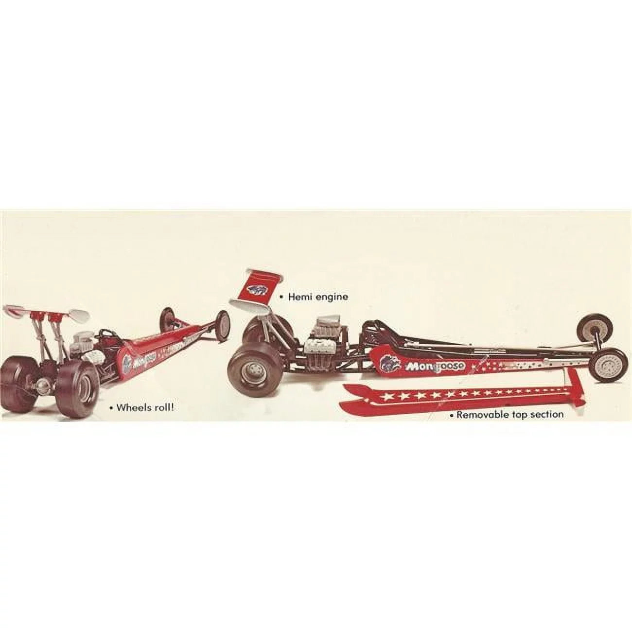 Atlantis Models AANH1120 1 by 32 Scale Snap Tom McEwen Rail Dragster Plastic Model Kit