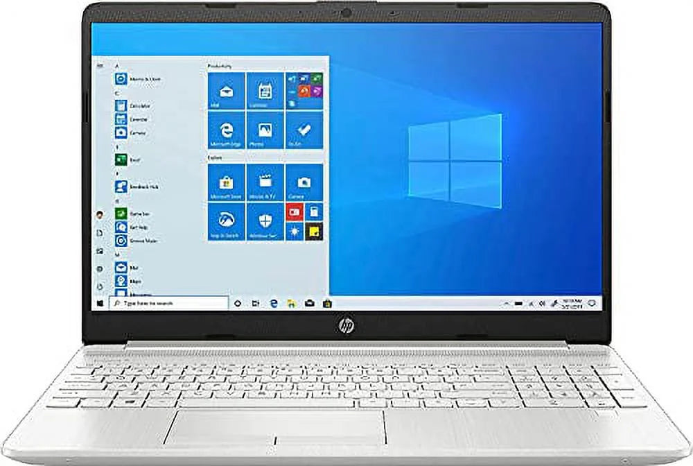 HP 15 Laptop, 11th Generation Intel Core i3-1115G4, Intel UHD Graphics,8 GB RAM, 256 GB SSD, 15.6-inch Full HD Display, Windows 10 Home, 802.11ac, Bluetooth, HDMI, Silver W/Silmarils Accessories