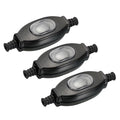 Uxcell 4.5mm Inline Cord Switch Waterproof Appliance Switch AC 250V 3A ON/Off Rocker Switch IP65, Black 3 Pack