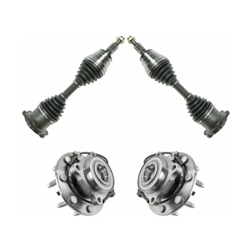 4PC Steering Kit CV Axle Shafts Wheel Hub Bearing Assemblies for Chevy