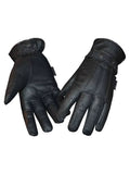 Redline Women's Fleece Gator Lining Full-Finger Leather Gloves, Black GL-25 (XL)