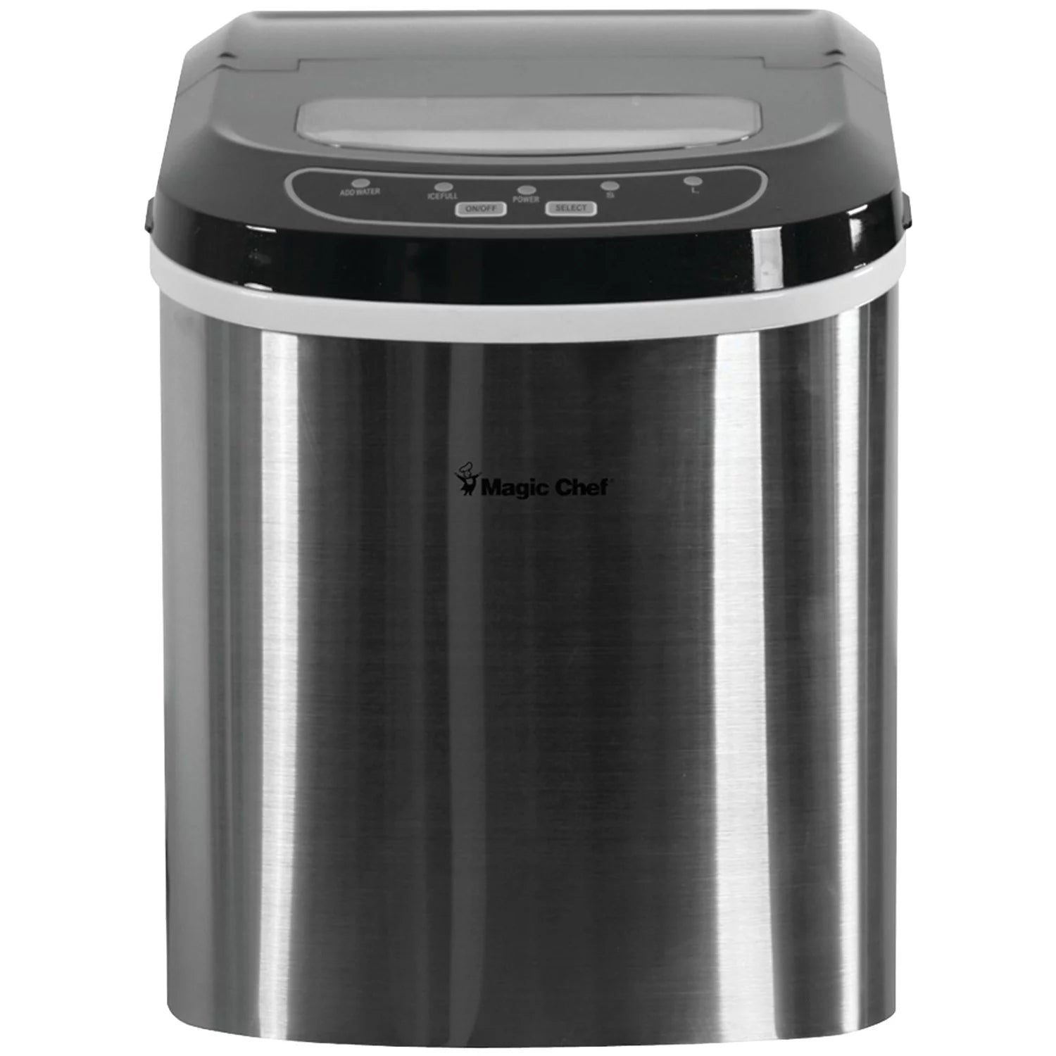 Magic Chef Mcim22st 27-pound-capacity Portable Ice Maker (stainless with Black Top)