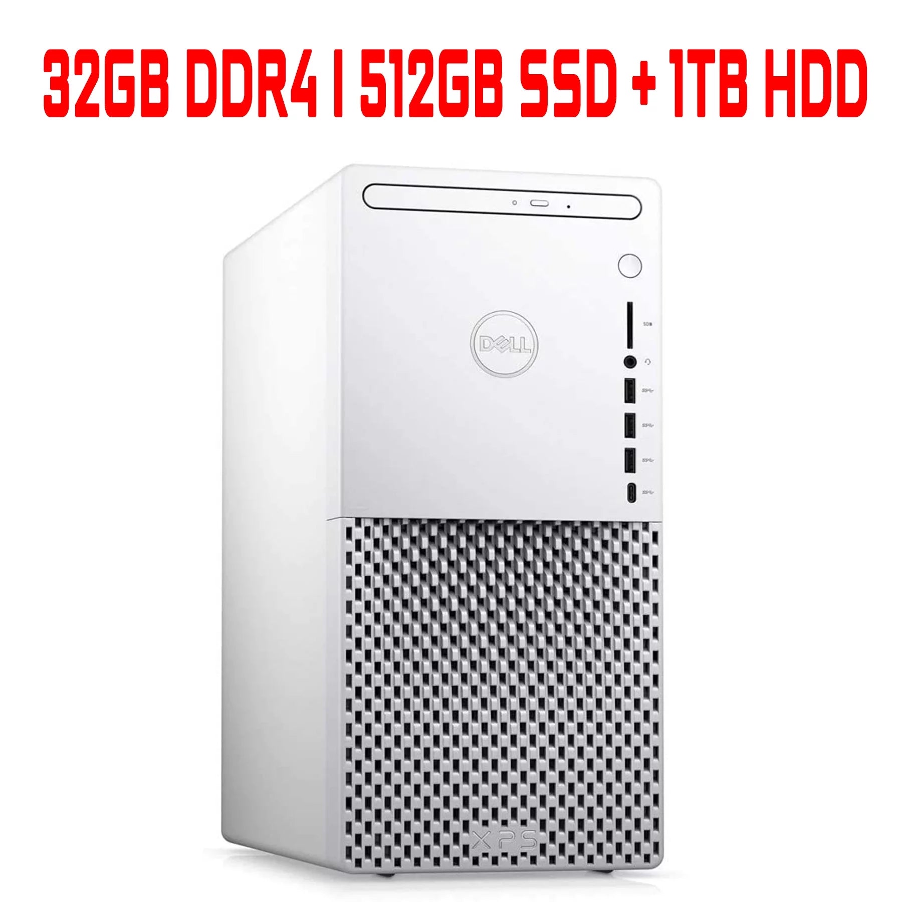 2021 Flagship Dell XPS 8940 Special Edition Gaming Tower Desktop 10th Gen Intel 8-Core i7-10700 32GB RAM 512GB SSD + 1TB HDD Geforce GTX 1660 Ti 6GB Wifi6 DisplayPort DVD-RW Win10 + iCarp HDMI Cable