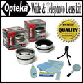 Opteka 0.45x Wide Angle & 2.2x Telephoto HD2 Lens Set for Olympus SP-510 SP-500 C-770 C-765 C-750