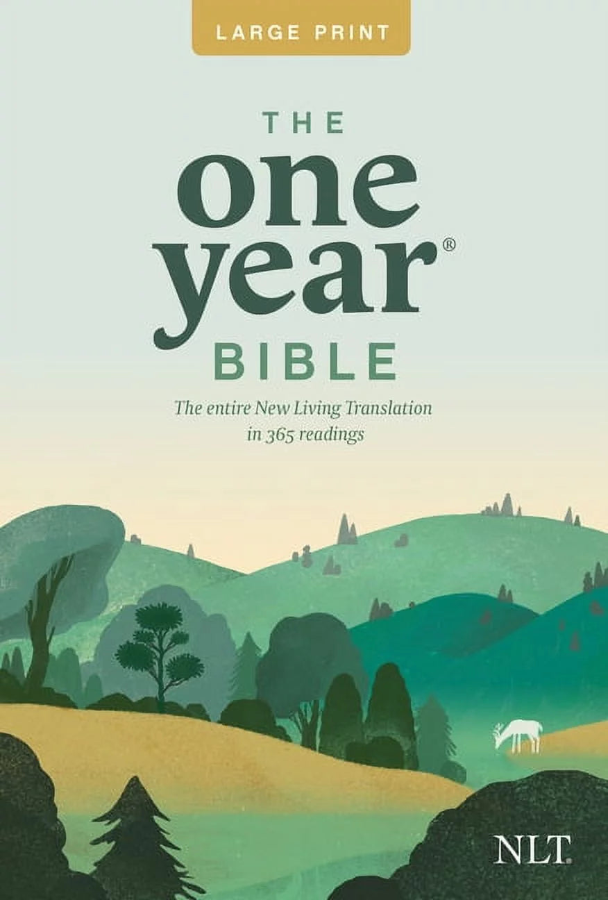 One Year Premium Slimline Bible-NLT-Large Print 10th Anniversary (Paperback)(Large Print)