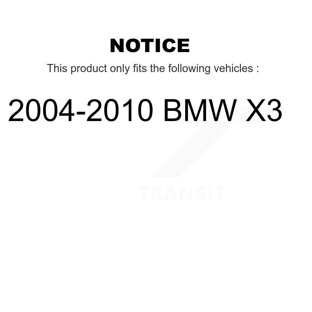 Transit Auto - Front Rear Ceramiced Disc Brake Pads And Wear Sensors Kit (5Pc) For 2004-2010 BMW X3 KNW-100432