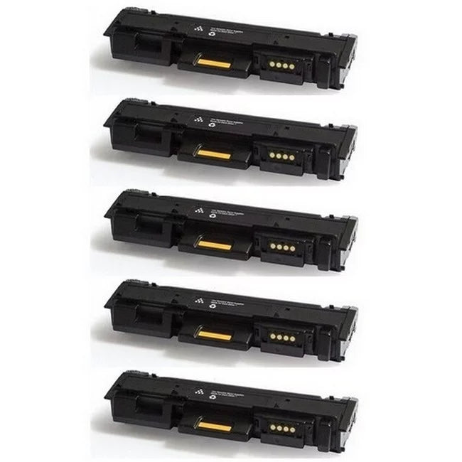 PrinterDash Replacement for Phaser 3260DI/3260DNI/WC-3215NI/3225DNI Black High Yield Toner Cartridge (5/PK-3000 Page Yield) (106R02777_5PK)