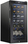 Schmecke Wine Fridge, Freestanding Wine Refrigerator, 18 Bottle Wine Cooler