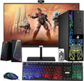 Restored Desktop PC, Intel Core i5-6500, TechMagnet Siwa 6, New MTG 24 Inch Monitor, 16GB RAM, 1TB SSD + 2TB HDD, 1GB Graphic Card, RGB Keyboard Mouse, RGB Speaker, Webcam, WiFi, Win 10 Pro (Renewed)