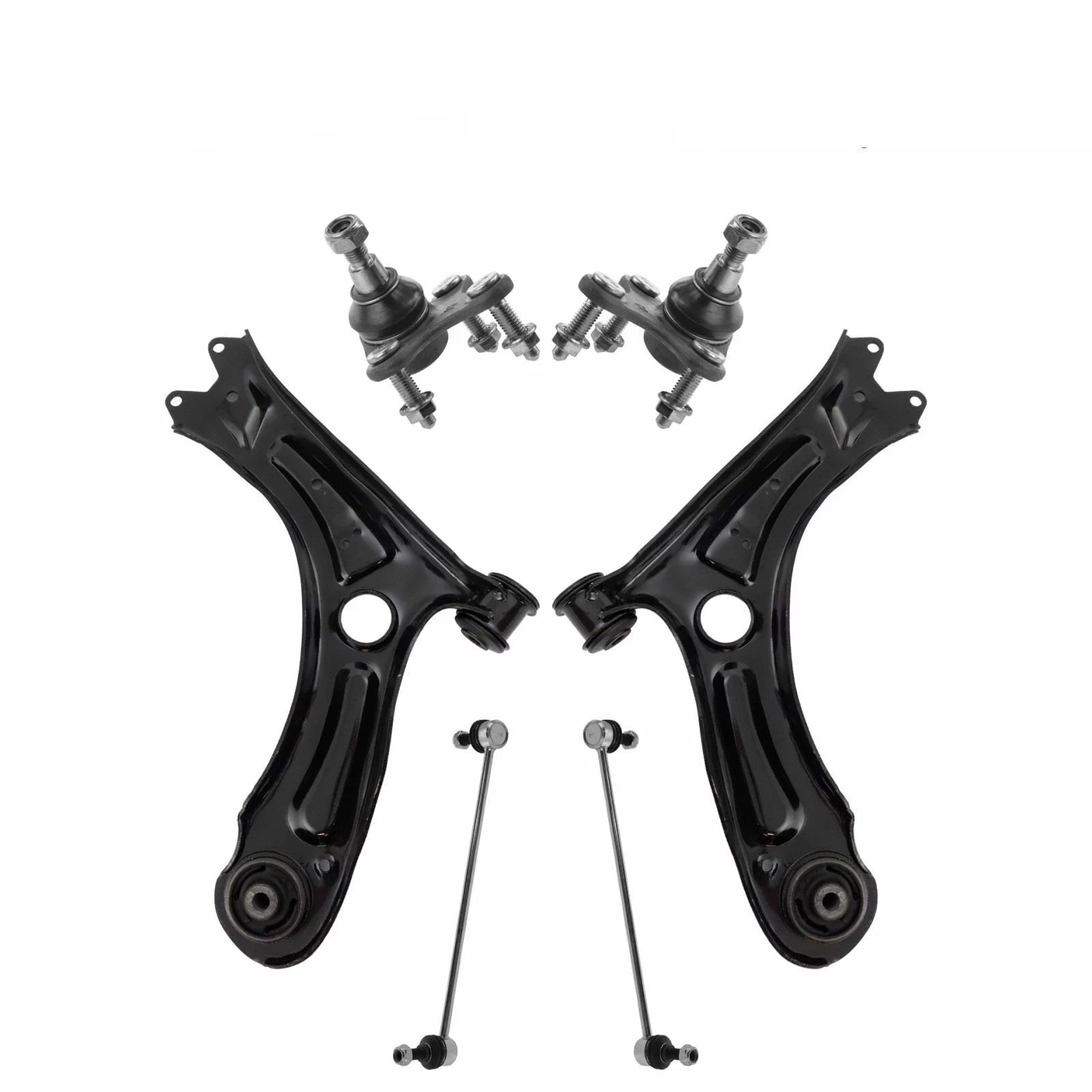 Suspension Kit Front Control Arms Ball Joints Sway Bar Links Kit 6pc For Jetta