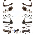 Front Control Arms And Lower Ball Joints Tie Rods Link Sway Bar Suspension Kit (13Pc) For Chevrolet Silverado 1500 GMC Sierra Cadillac Classic Escalade ESV EXT Without Frame Bracket KTR-104173