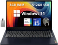 Lenovo IdeaPad 3i 15.6 FHD Touchscreen Laptop, Intel Core i5-1155G7, 8GB RAM, 512GB PCIe SSD, Intel Iris Xe Graphics, Webcam, WiFi 6, Dolby Audio, Win 11, Abyss Blue, 32GB Hotface USB Card