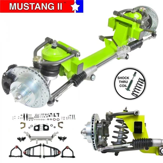 Helix Suspension Brakes & Steering 9007580 IFS Shock Thru Coil Stock 6 x 5.5 Power Left Hand Drive Rack for 1934-1936 Chevy Truck Mustang II