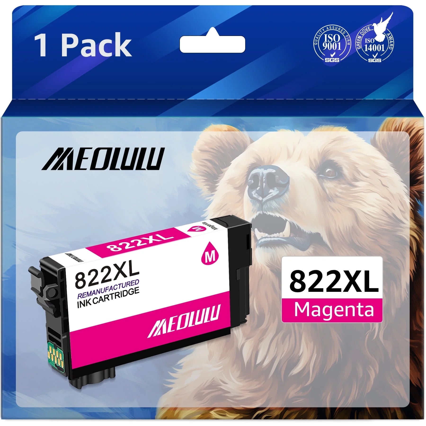 822XL Ink Cartridges for Epson 822XL Ink Cartridges for Epson 822 822 XL Epson 822XL Ink Cartridges Combo Pack to use with Pro WF-3820 WF-4820 WF-4830 WF-4833 Printers?1 Magenta?