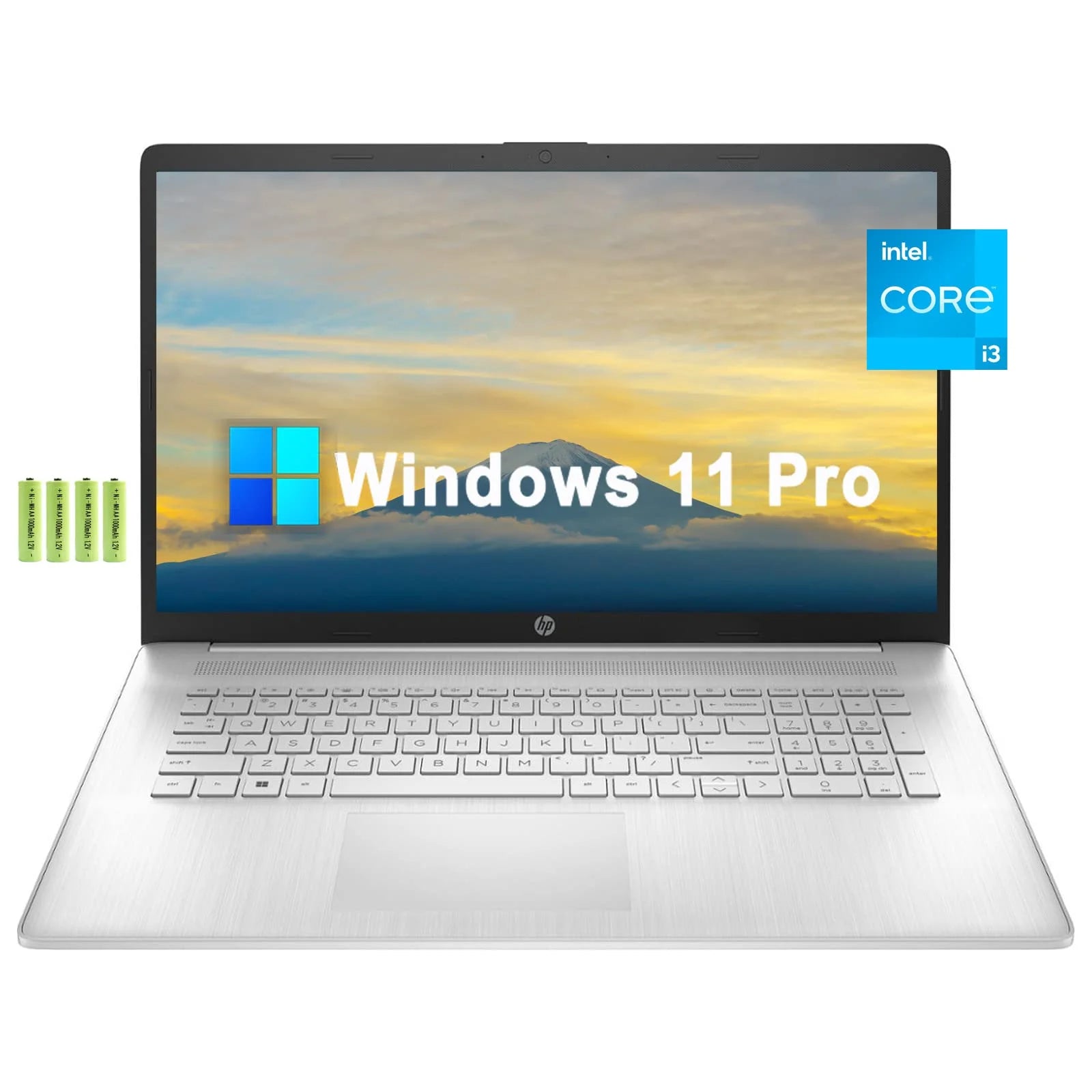 HP 17 17.3 HD+ Business Laptop Computer [Windows 11 Pro], Intel 4-Core i3-1125G4 (Beat i5-1030G7), 16GB DDR4 RAM, 1TB PCIe SSD, Numeric Pad, Fast Charge, Wi-Fi, Bluetooth 5, HDMI, USB, w/Battery