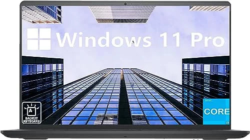 Dell Inspiron 15 3000 Business Laptop, 15.6 Inch FHD Display, 12th Gen i7-1255U, 16GB RAM, 512GB SSD, Windows 11 Pro, Backlit Keyboard, SD Card Reader, USB Type C, Black