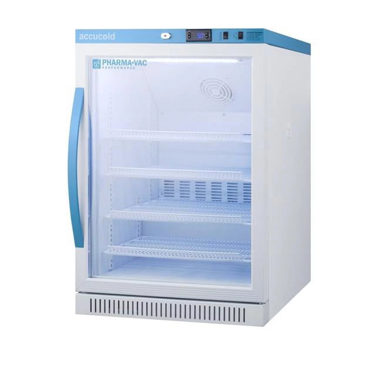 32.5 x 23.38 x 24.38 in. 6 cu. ft. Pharma-Vac Performance Series All-Refrigerator with Glass Door, White