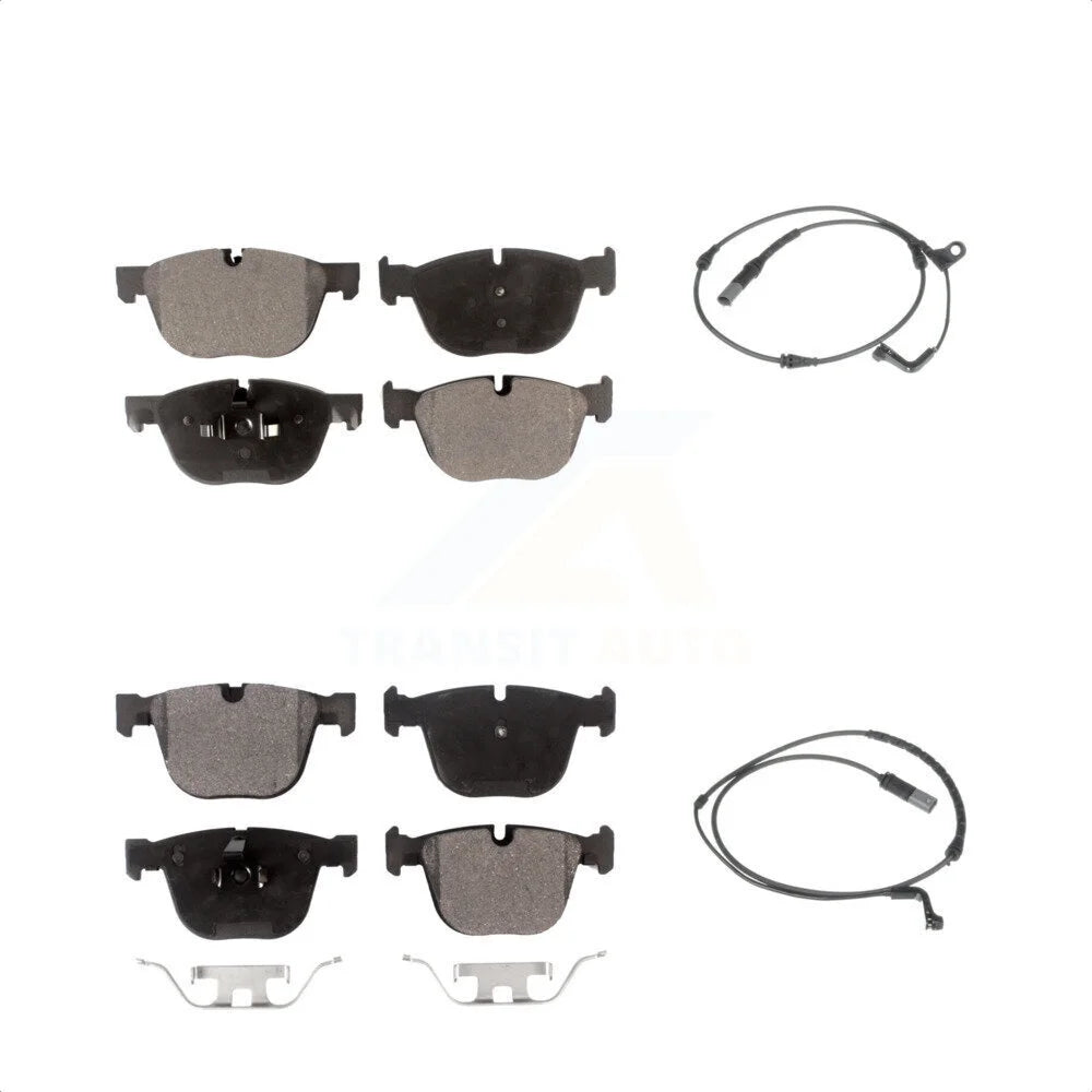 Transit Auto - Front Rear Ceramic Disc Brake Pads And Wear Sensors Kit For BMW X5 X6 KTW-100335