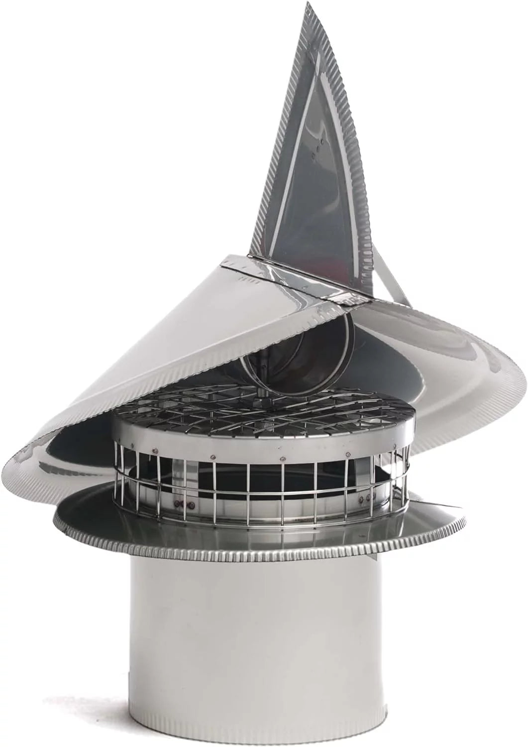 Chimcare Chimney Cap - Wind Directional Chimney Cap, Wind-Driven Chimney Cover, Round Stainless Steel Chimney Cap, For Non-Air Cooled Chimneys, Easy to Install, USA-Made, 6 inches