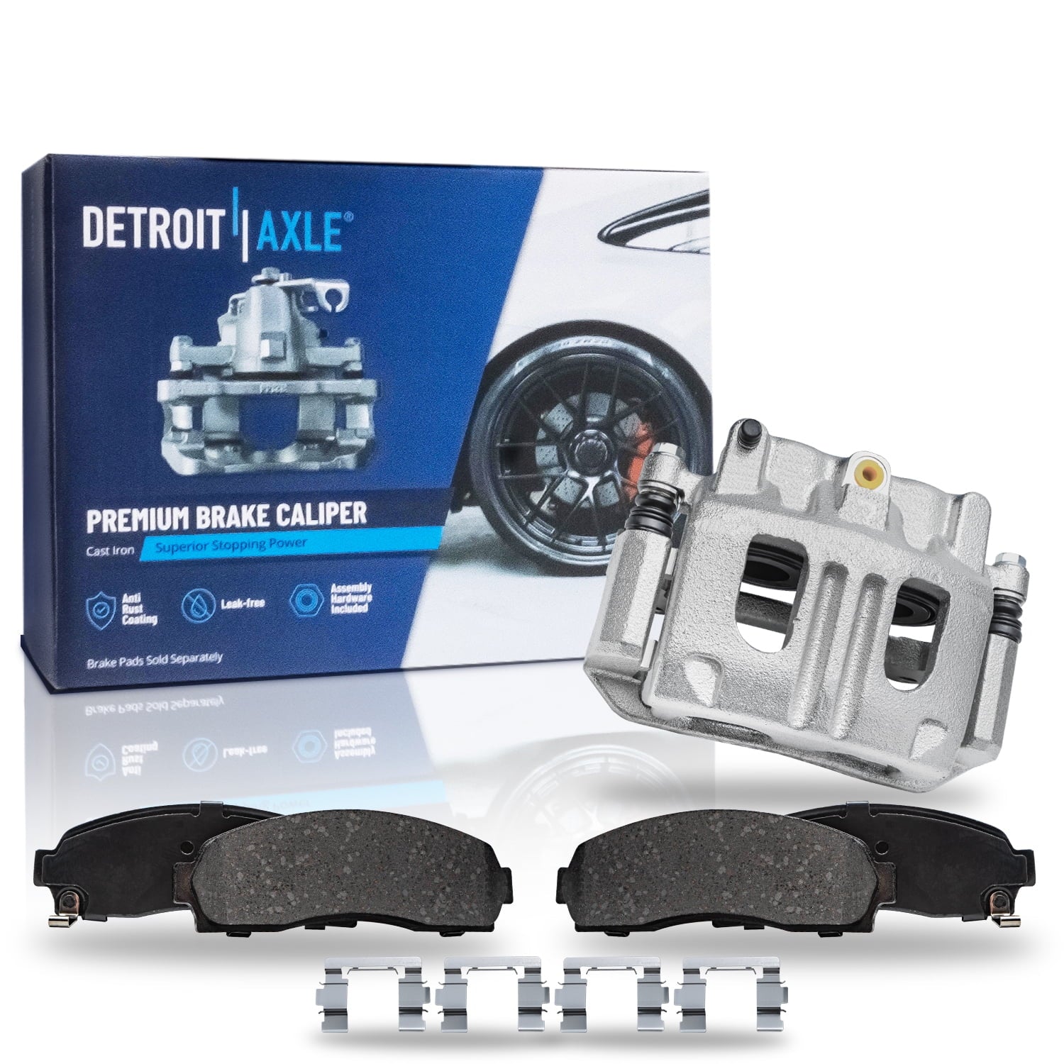 Detroit Axle - Front Brake Pads Left Disc Caliper Replacement for Ford Explorer Sport Ranger Mazda B2300 B3000 B4000 Mountaineer Fits select: 2002 FORD EXPLORER XLT