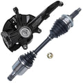Detroit Axle - Front Left Steering Knuckle Wheel Hub Bearing CV Axle Shaft Replacement for Ford Fusion Lincoln Zephyr Mercury Milan 3.0L