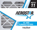 Aerostar 14x25x4 MERV  11, Pleated Air Filter, 14 x 25 x 4, Box of 6, Made in the USA