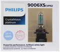 Philips Crystal Vision Platinum 9006XS 55W Two Bulbs Headlight