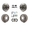 Transit Auto - Front Rear Disc Brake Rotors Hub Assembly Semi-Metallic Pads And Drum Kit (7Pc) For 1997 Chevrolet C1500 Suburban DIESEL engine With 10 Diameter K8F-102819